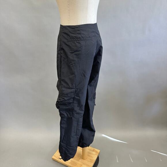 Zara black nylon cargo pants balloon parachute blogger fave size medium - Picture 11 of 16